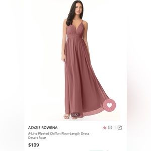 Azazie chiffon Rowena dress in desert rose